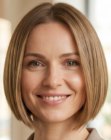 Angled chin-length bob