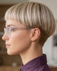 Striking short hairstyle