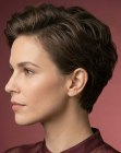 Short hair with a touch of romance