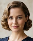 Short retro hair with a side-parting