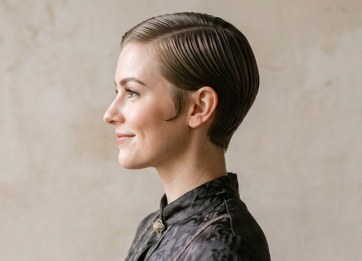 1920s Eton crop hairstyle for women