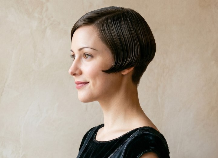 Very short 1920s hairstyle