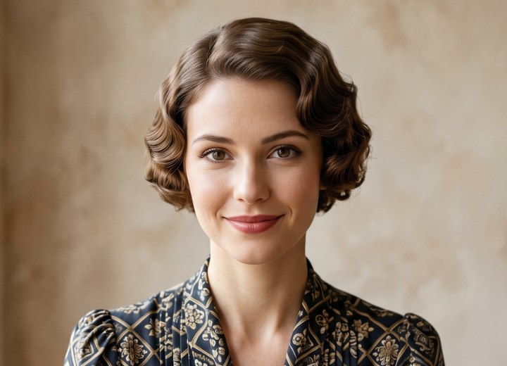 1930s hair with finger waves