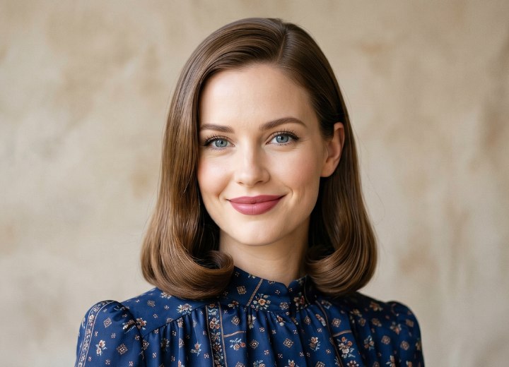 1940s shoulder-length pageboy hairstyle