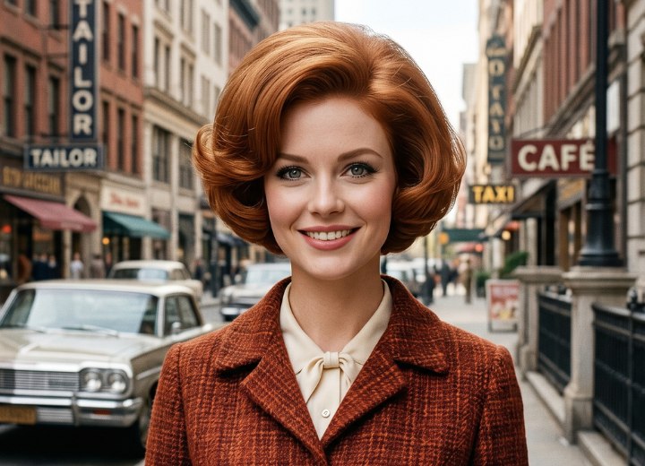 1960s bubble cut hair