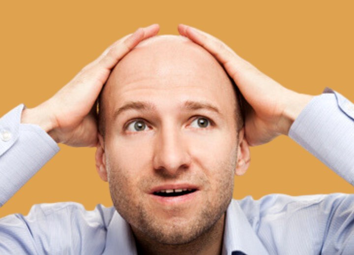 Balding man