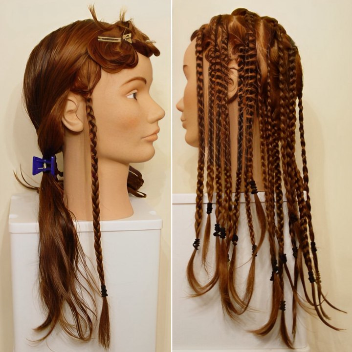Long hair with braids