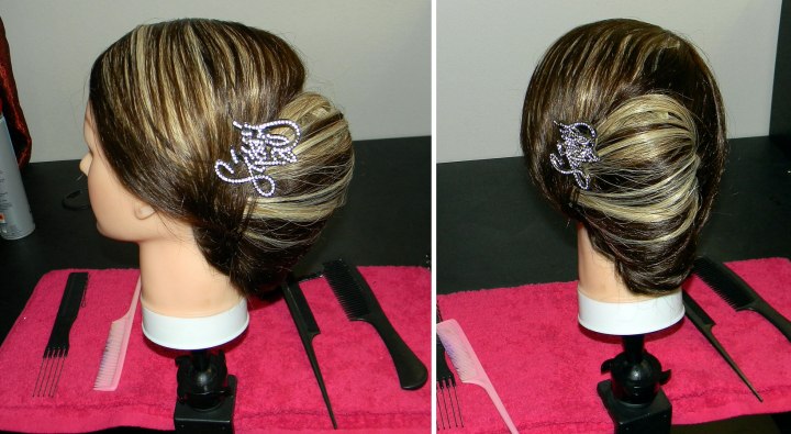 Clip-in hair extensions for contrasting hair colors