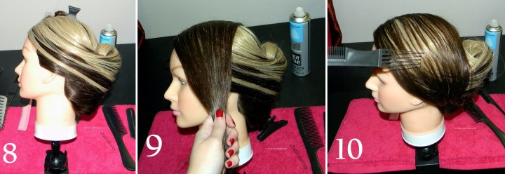 French roll with hair extensions
