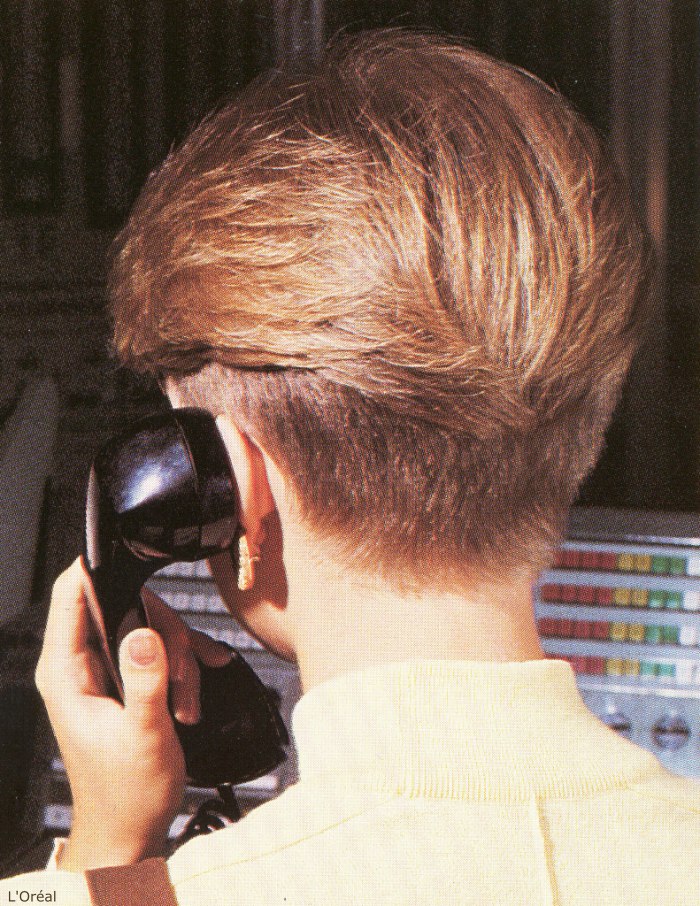 Short 1980s ladies haircut with a clippered nape