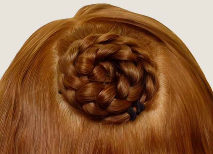 How to do a crop circles braided updo
