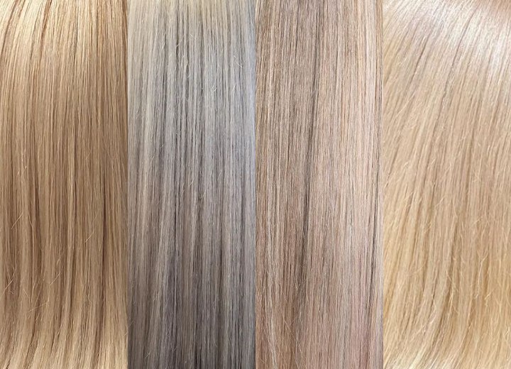 Different shades of blonde hair