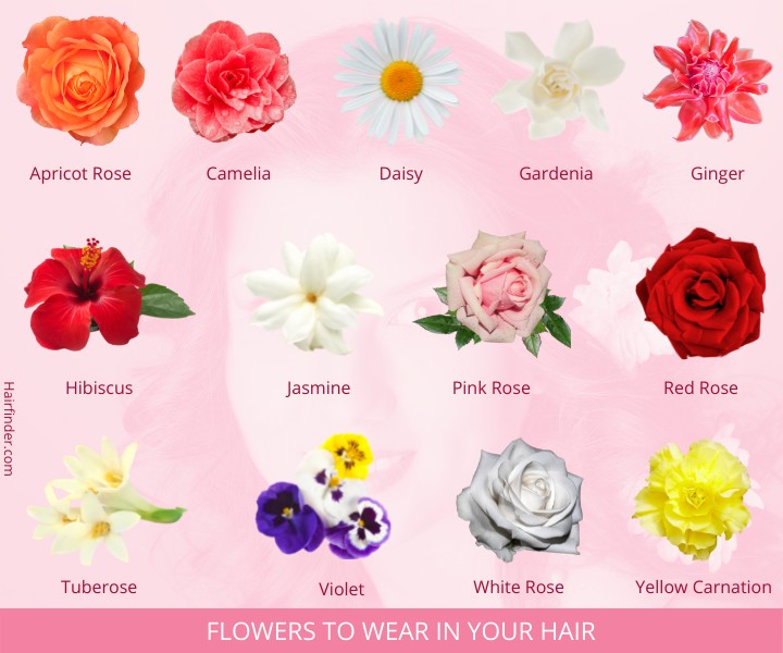Flowers to wear in your hair