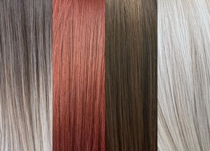 Hair color options: dark blonde, red, brown, light blonde