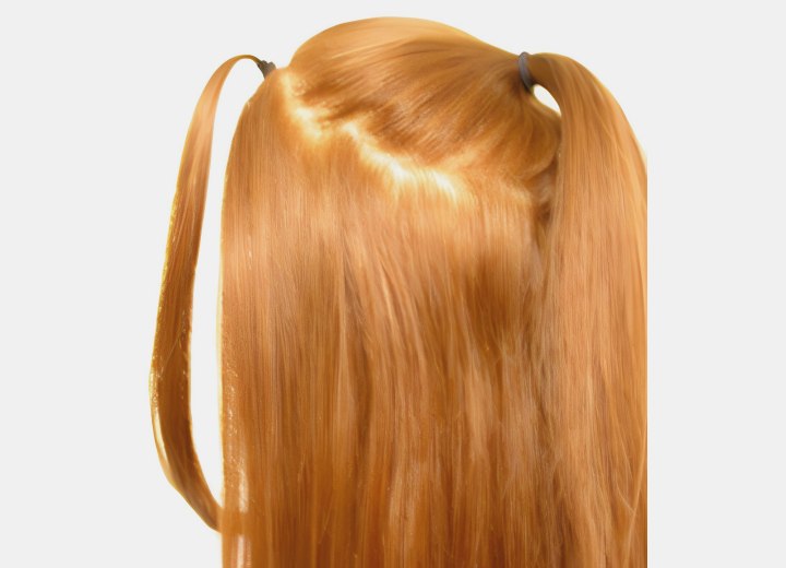Knot-weave up-style - Separate square sections of hair