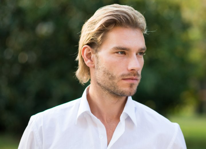 Medium length hairstyle for men