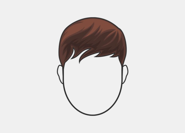 Hairstyles for men with a triangular or round face shape