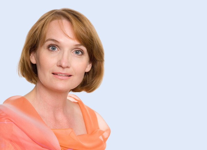 Bob hairstyle for a middle aged woman