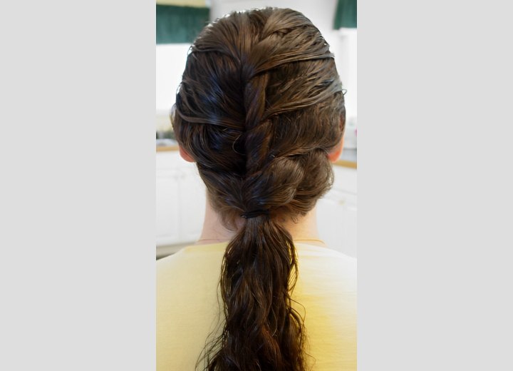 How to style a rope braid - Finished braid