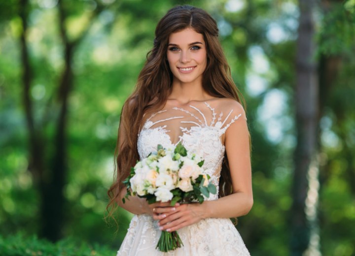 Wedding hairdo for long hair