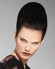 Strict up style with a beehive shape