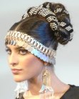 Ornamental up-style with a silver headband