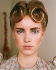 French vintage hairstyle with the hair up