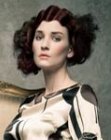 Retro hairstyle with finger waves along the top