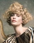 Vintage hairstyle with blonde curls