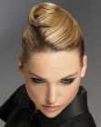 Smooth updo for a black tie event