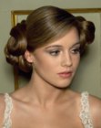 Wedding hairdo with a twisted chignon