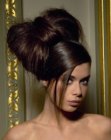 Wedding hairstyle with a large bun