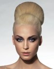 Very sleek updo with smoothed back hair