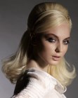 Retro look with gently swept back hair