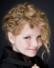 Updo for little girls with curly hair
