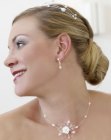 Wedding hair with a low chignon