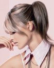 Sixties inspired hairstyle with a ponytail