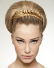 Elizabethan Age hairstyle with braiding