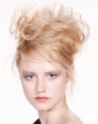 Updo with the hair piled up high