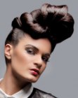 Up-style with a knotted quiff