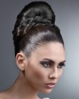 Braided updo with classic Greek elements