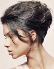 Very feminine hairstyle with a French twist