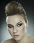Retro inspired updo with a large quiff