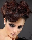 Updo with tightly pulled sides