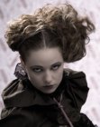 Up-style for curly gothic hair