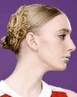 Hairstyle with interlacing braids