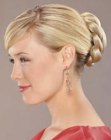 Easy chignon for blonde hair