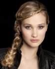 Romantic hairstyle with two braids