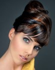 Retro hairstyle with a chignon