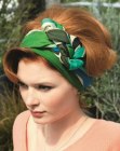 Retro hairstyle with a head scarf